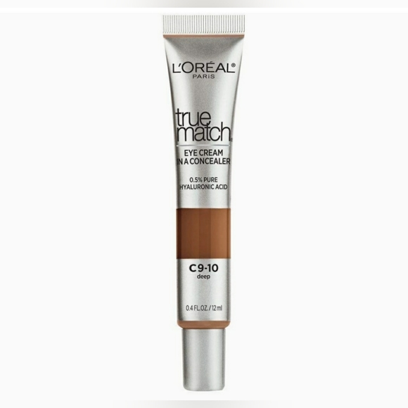 L'Oréal True Match Eye Cream Concealer, 0.5% Hyaluronic Acid, Deep C9-10, 0.4oz - Picture 2 of 12
